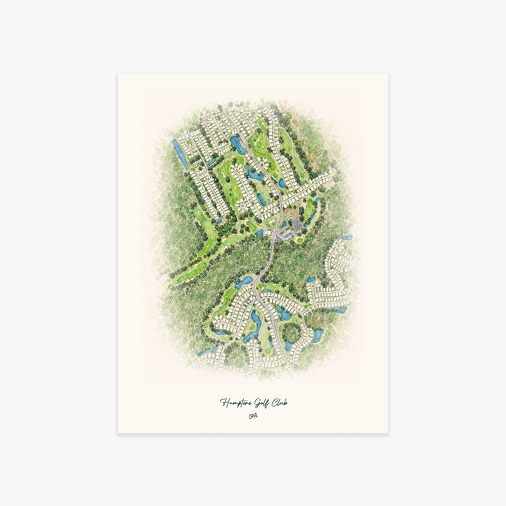Hamptons Golf Club printed artwork