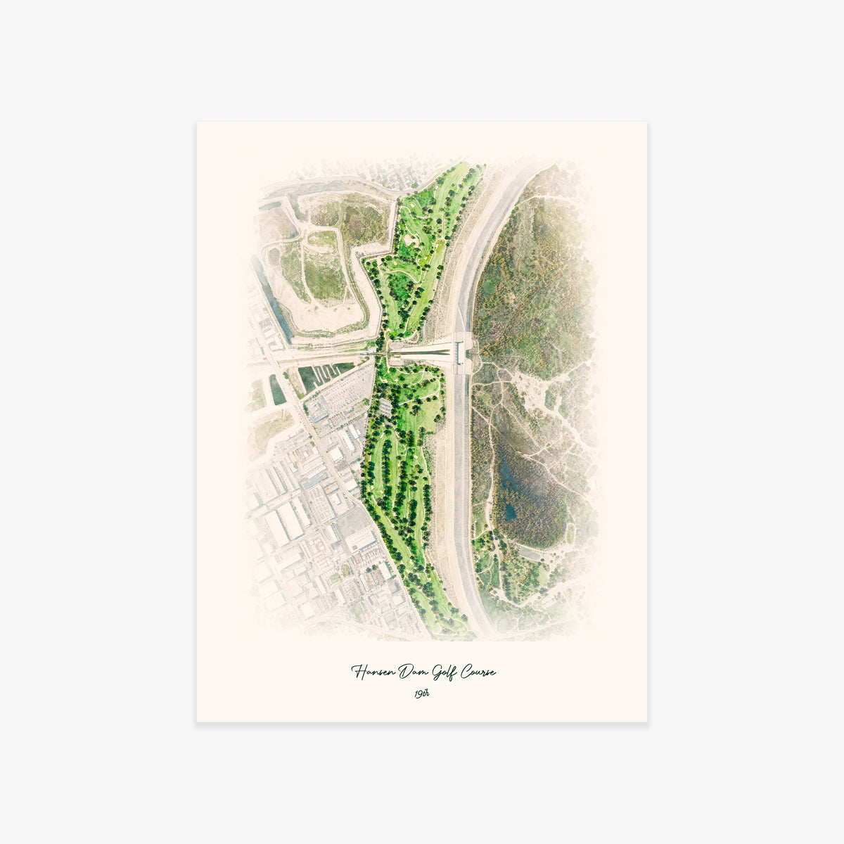 Hansen Dam Golf Course printed artwork