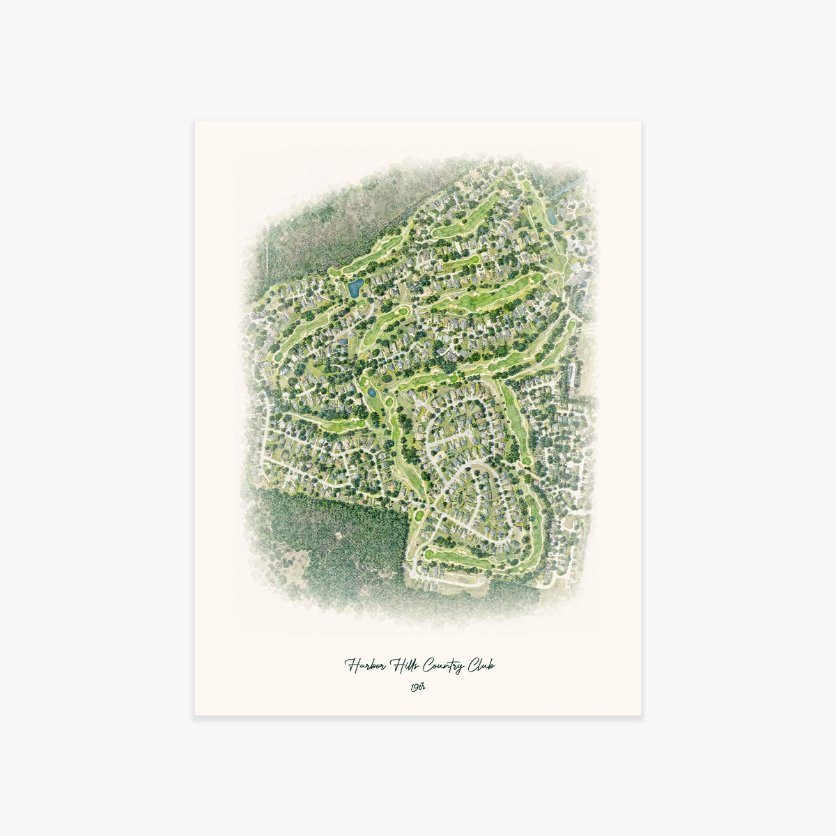 Harbor Hills Country Club printed artwork