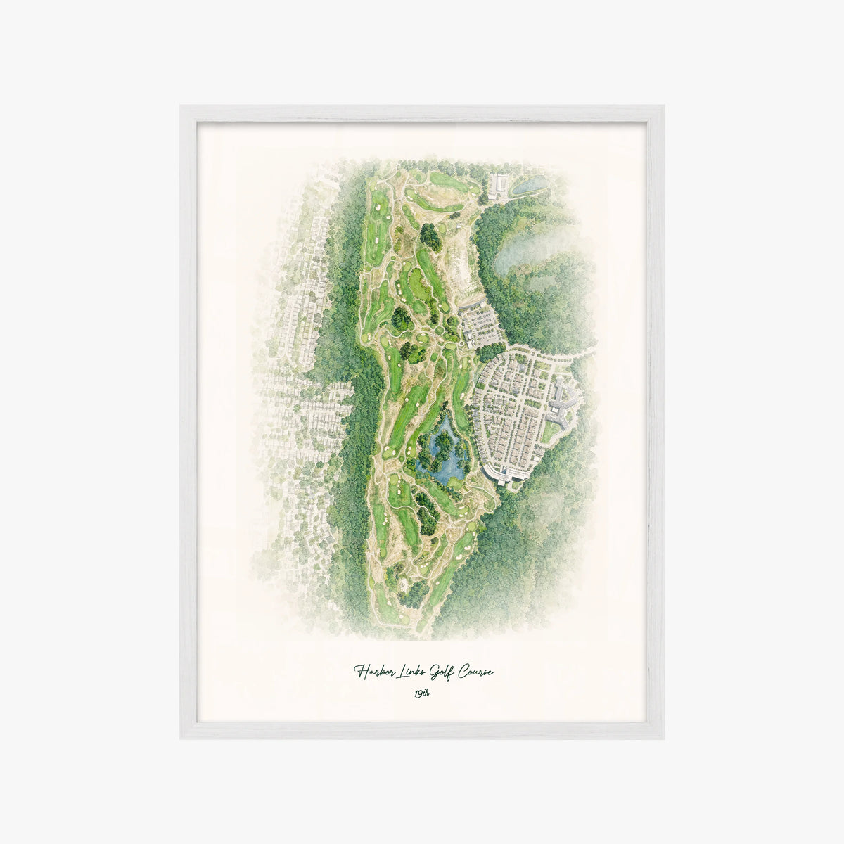 Harbor Links Golf Course white frame