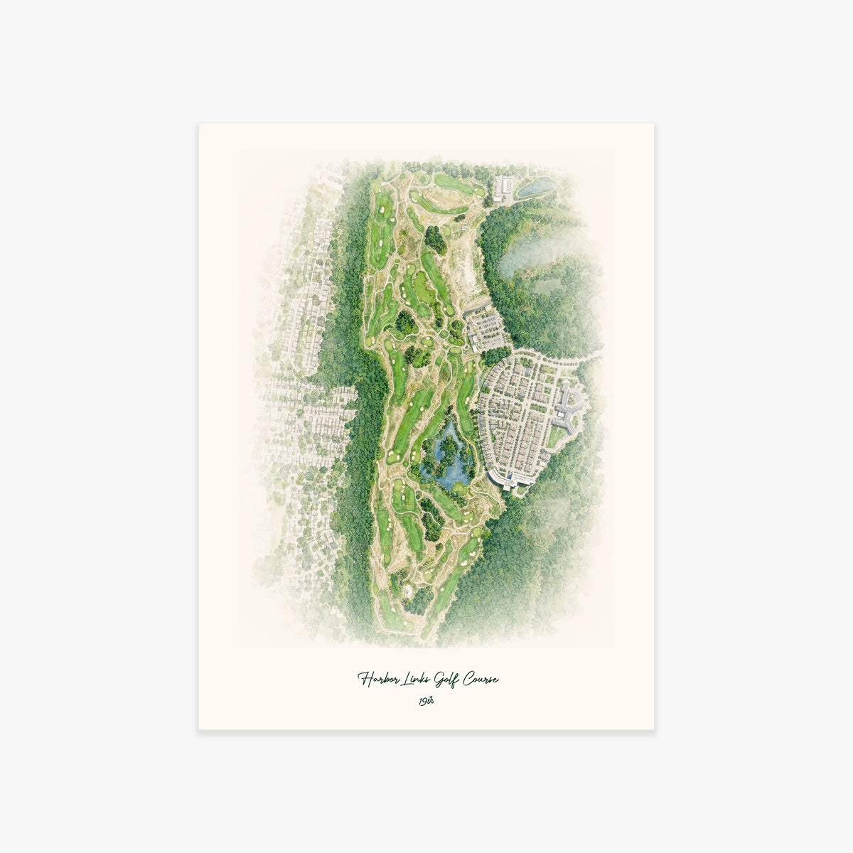 Harbor Links Golf Course printed artwork