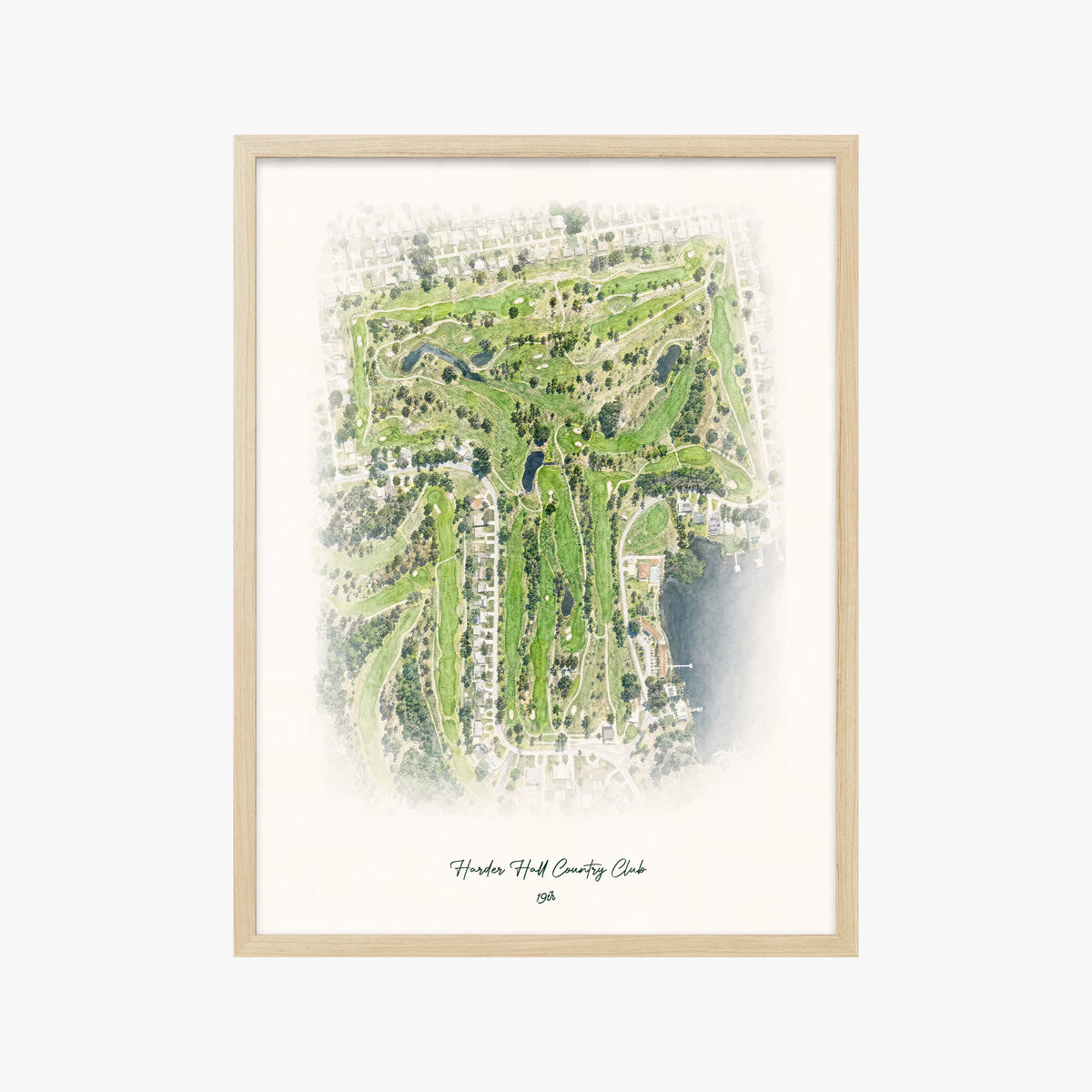 Harder Hall Country Club wood frame