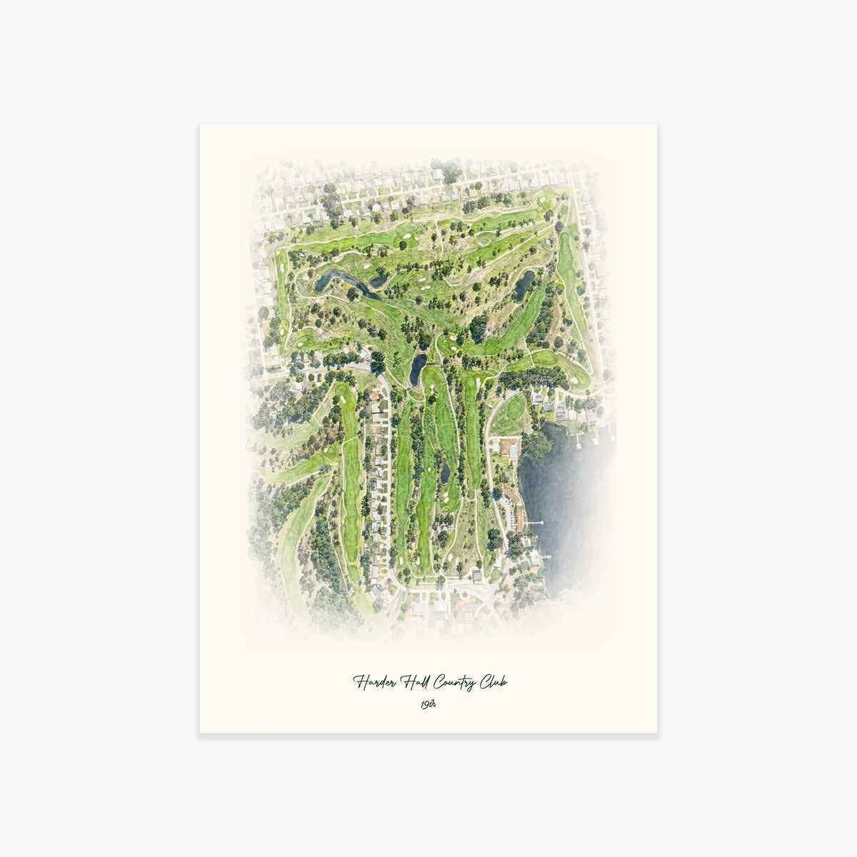 Harder Hall Country Club printed artwork