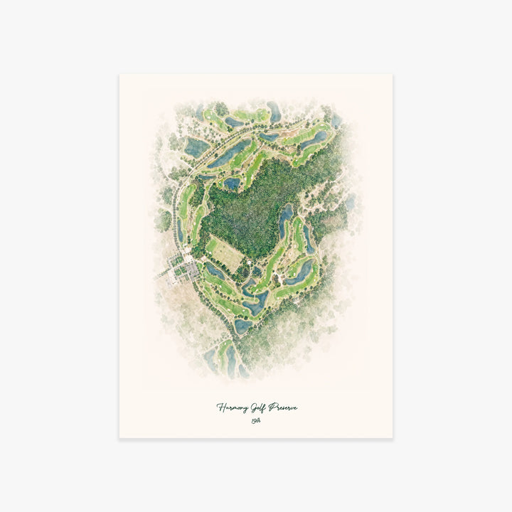 Harmony Golf Preserve printed artwork