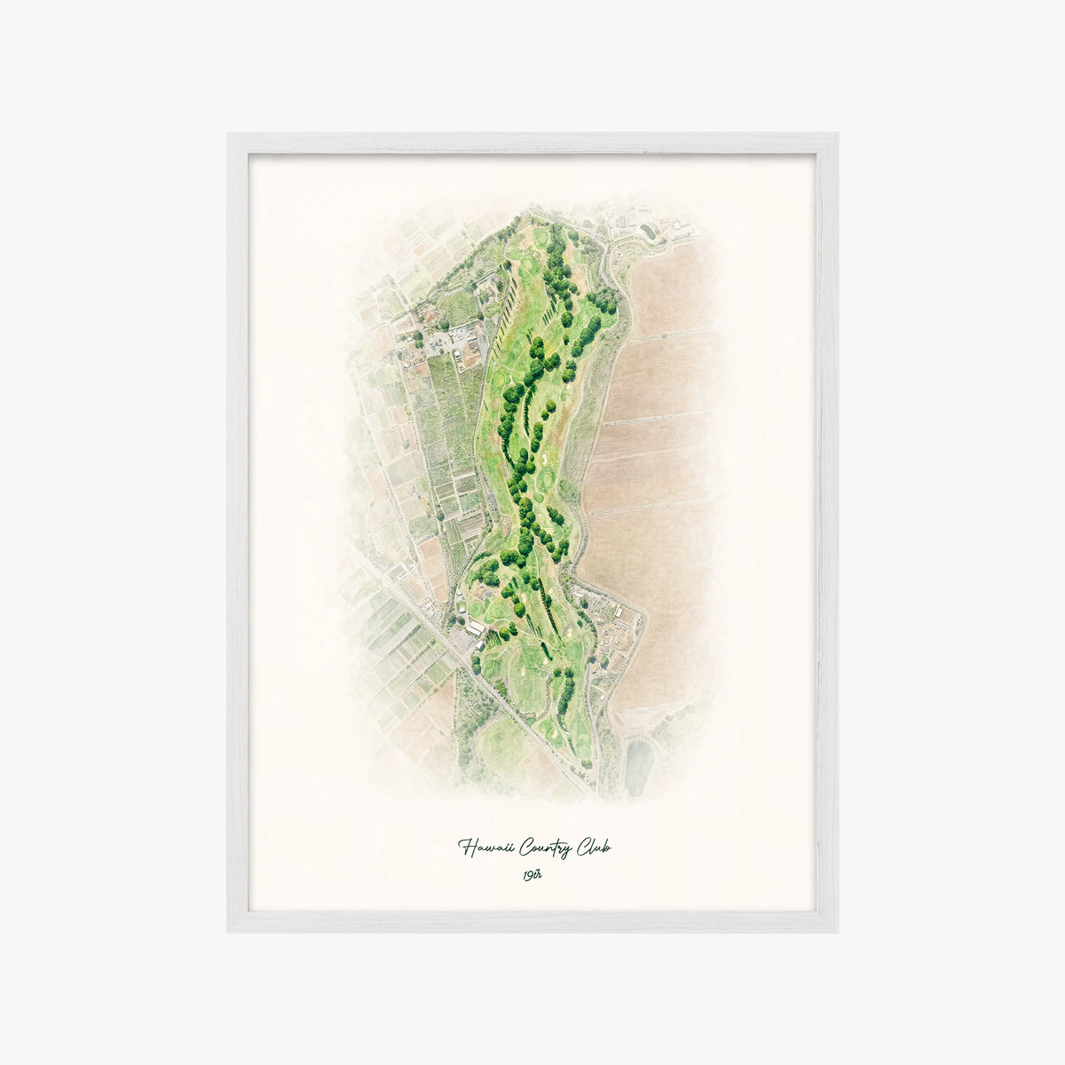 Hawaii Country Club white frame