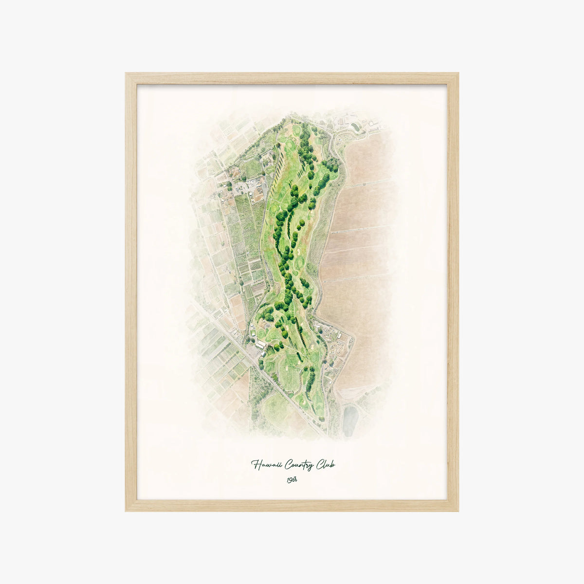 Hawaii Country Club wood frame