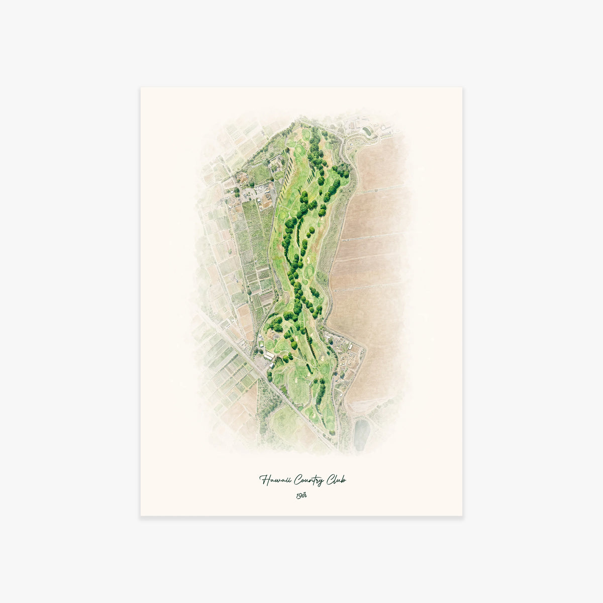 Hawaii Country Club printed artwork