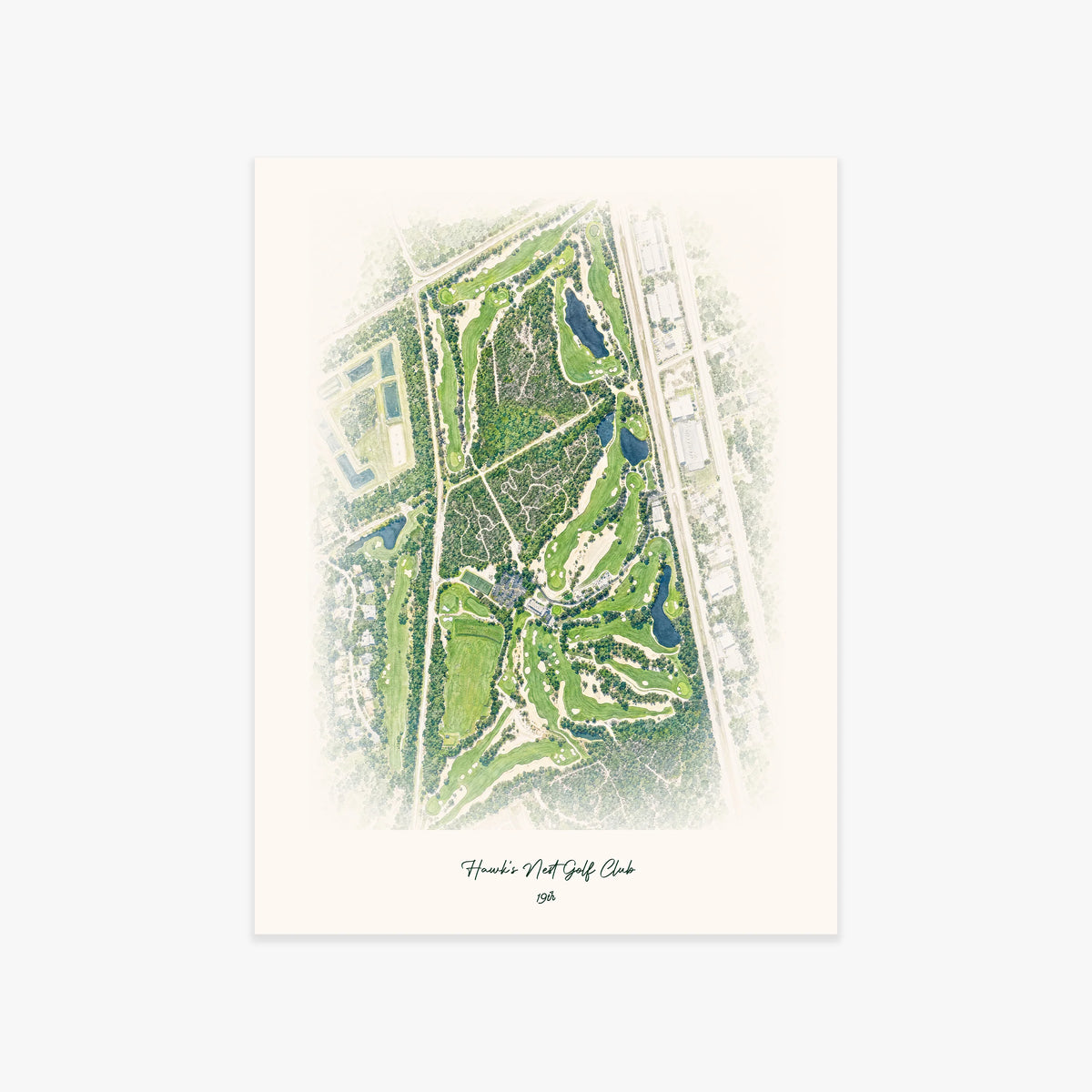 Hawk's Nest Golf Club printed artwork