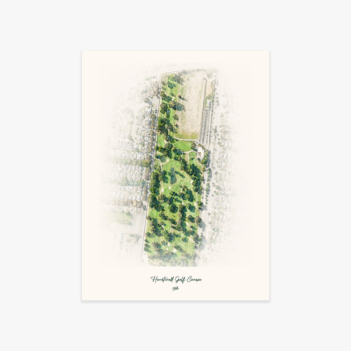 Heartwell Golf Course printed artwork