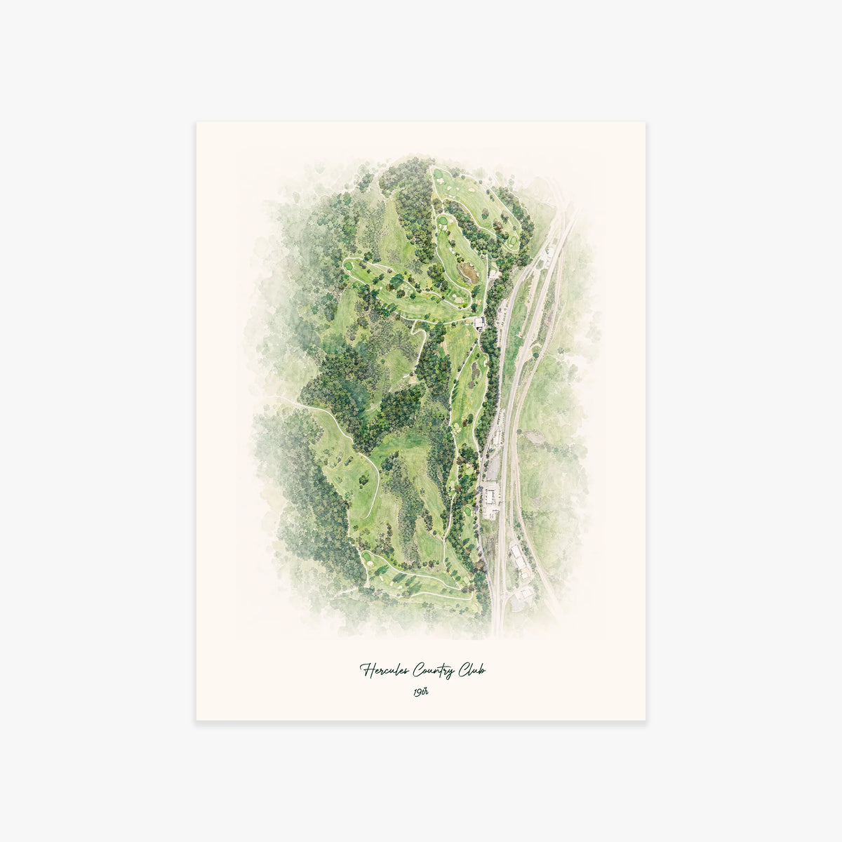 Hercules Country Club printed artwork
