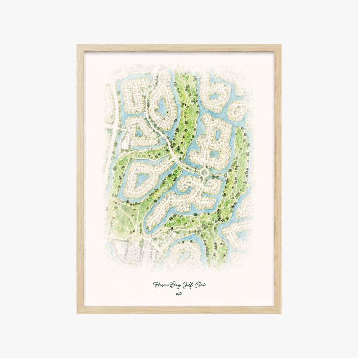 Heron Bay Golf Club wood frame