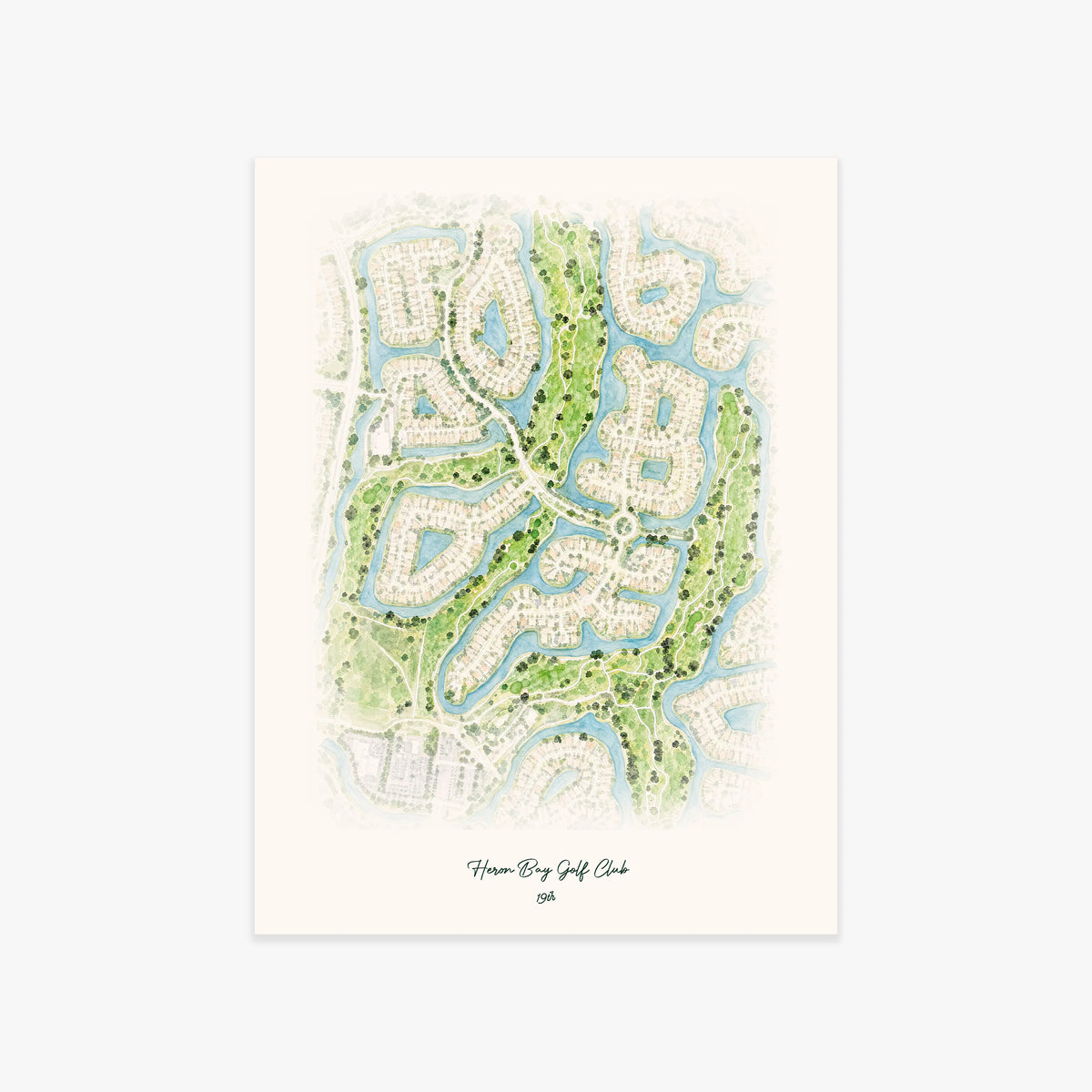 Heron Bay Golf Club printed artwork