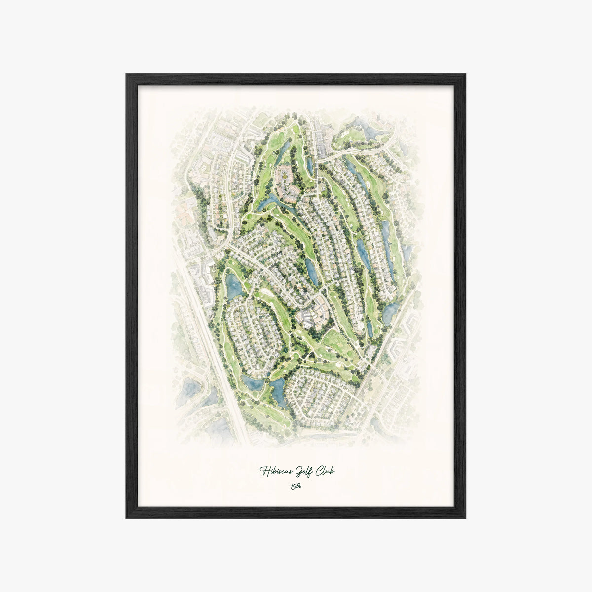 Hibiscus Golf Club black frame