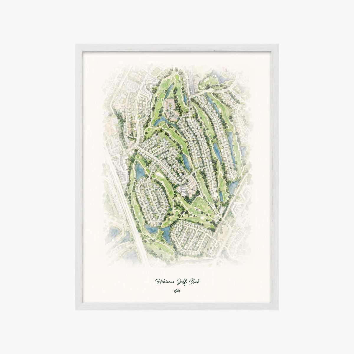 Hibiscus Golf Club white frame