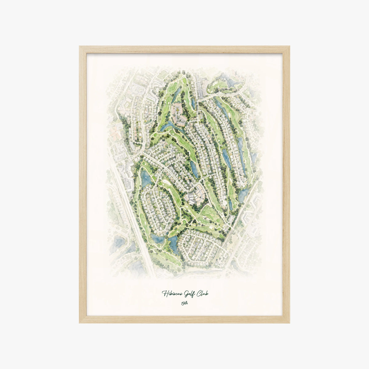 Hibiscus Golf Club wood frame