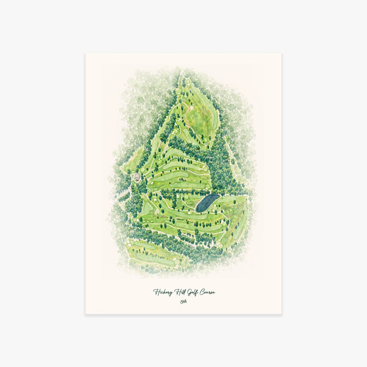 Hickory Hill Golf Course printed artwork
