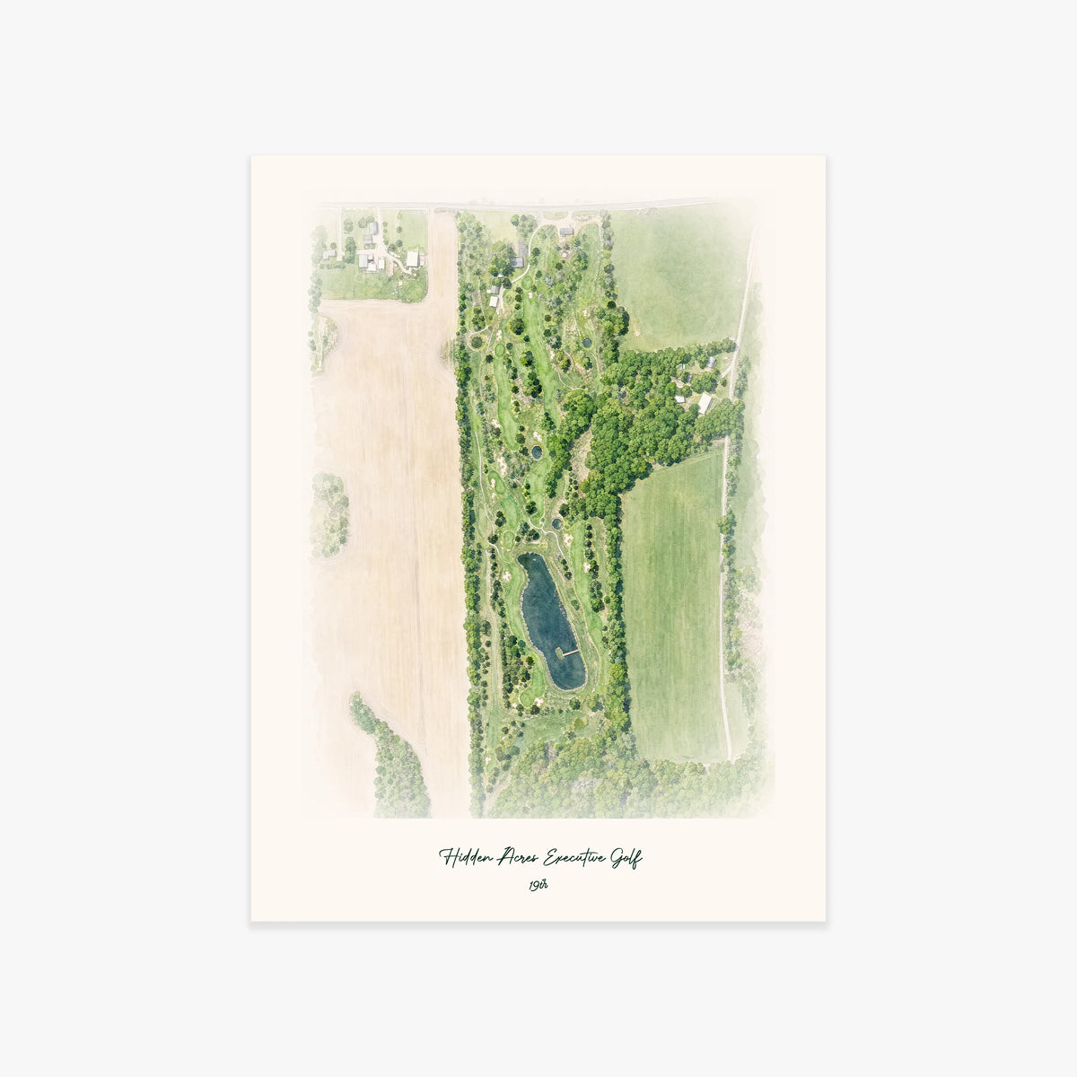 Hidden Acres Executive Golf printed artwork