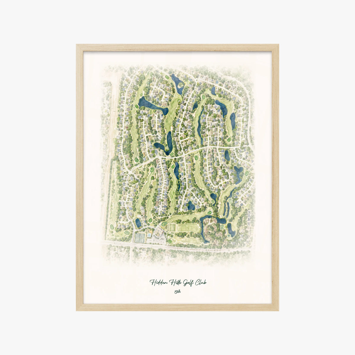 Hidden Hills Golf Club wood frame