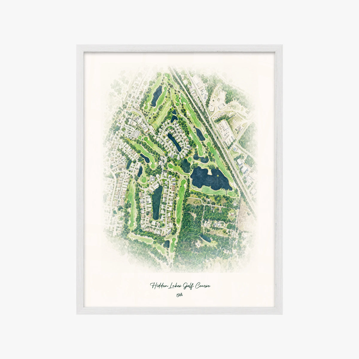 Hidden Lakes Golf Course white frame