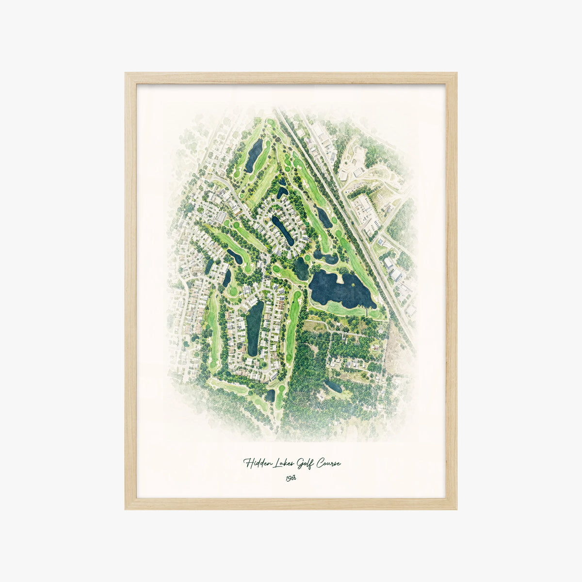 Hidden Lakes Golf Course wood frame