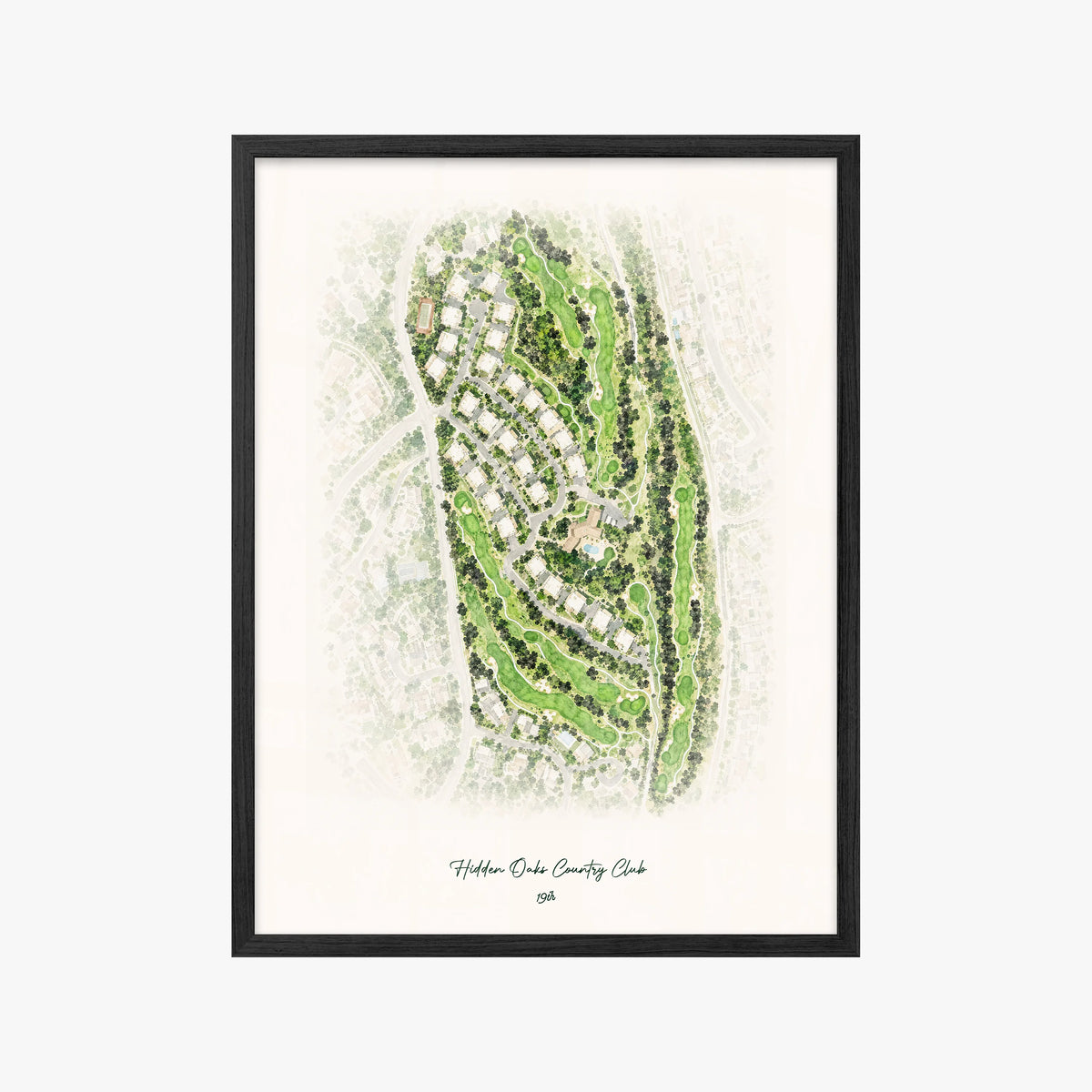 Hidden Oaks Country Club black frame