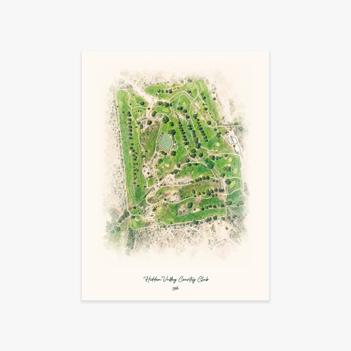 Hidden Valley Country Club printed artwork