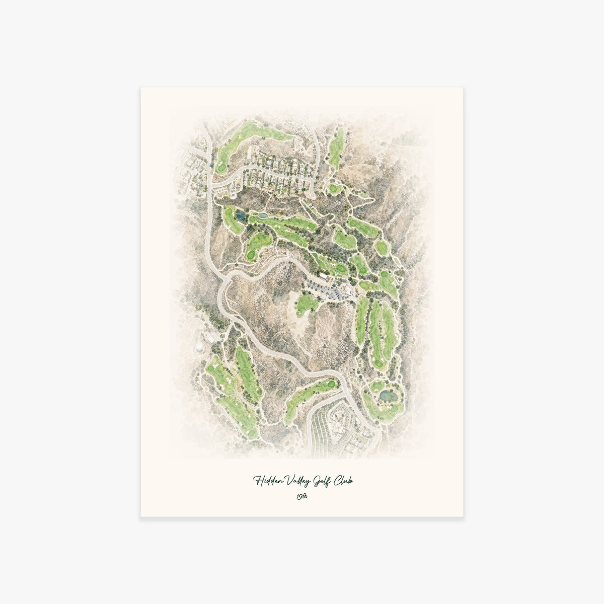 Hidden Valley Golf Club printed artwork