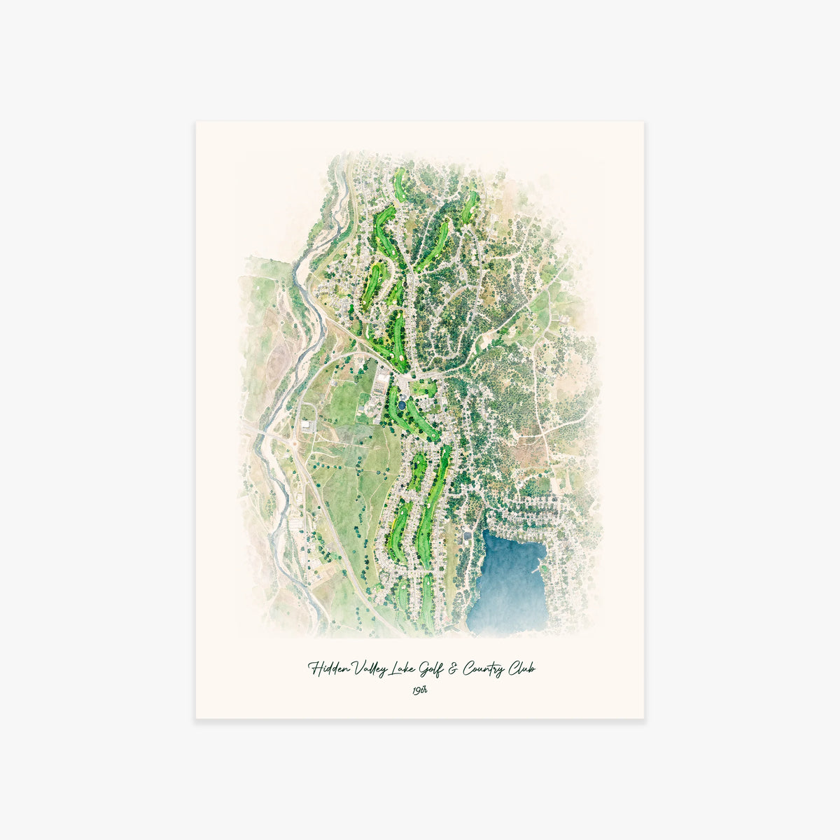 Hidden Valley Lake Golf & Country Club printed artwork