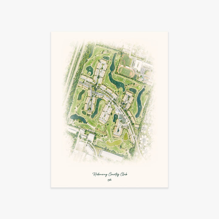 Hideaway Country Club printed artwork