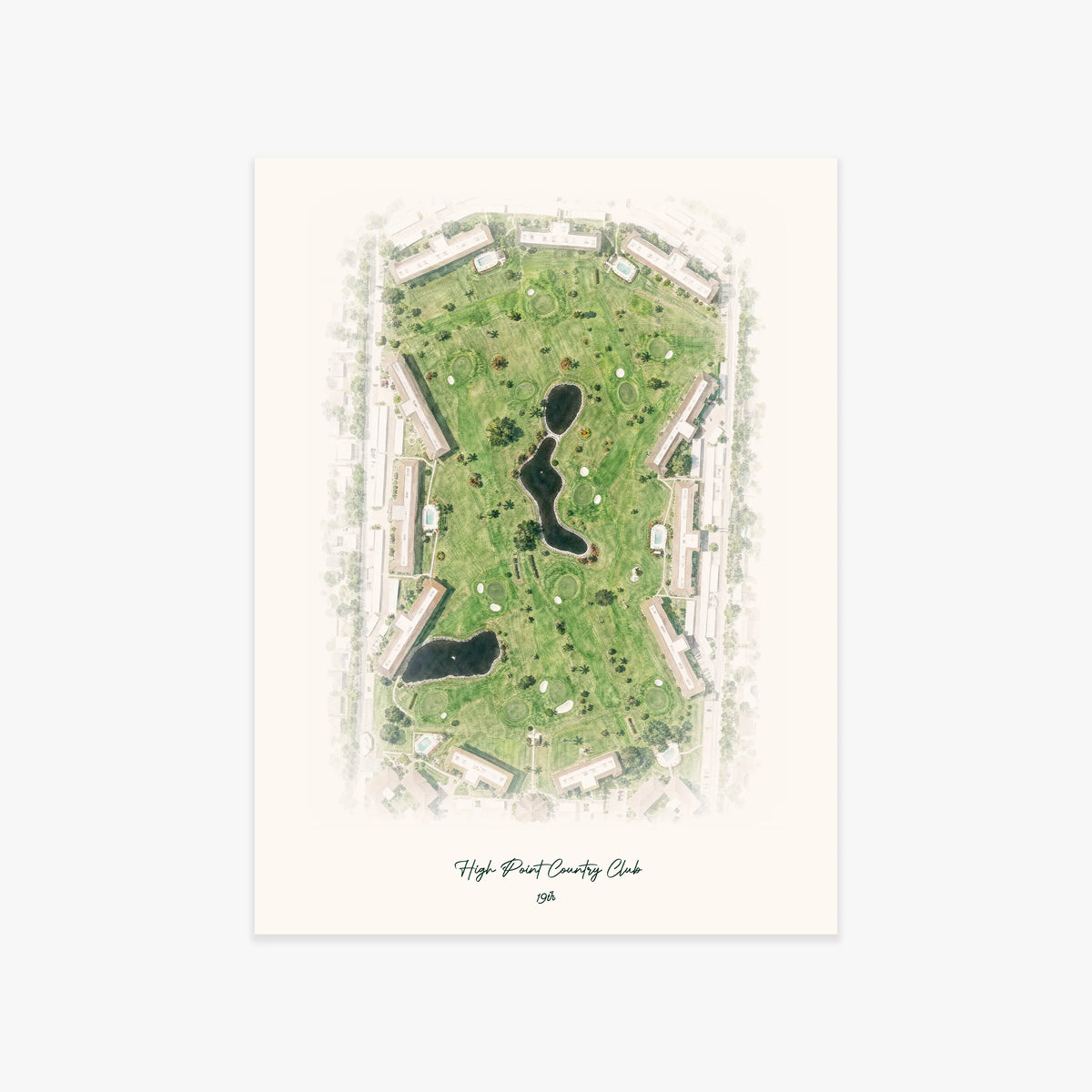 High Point Country Club printed artwork