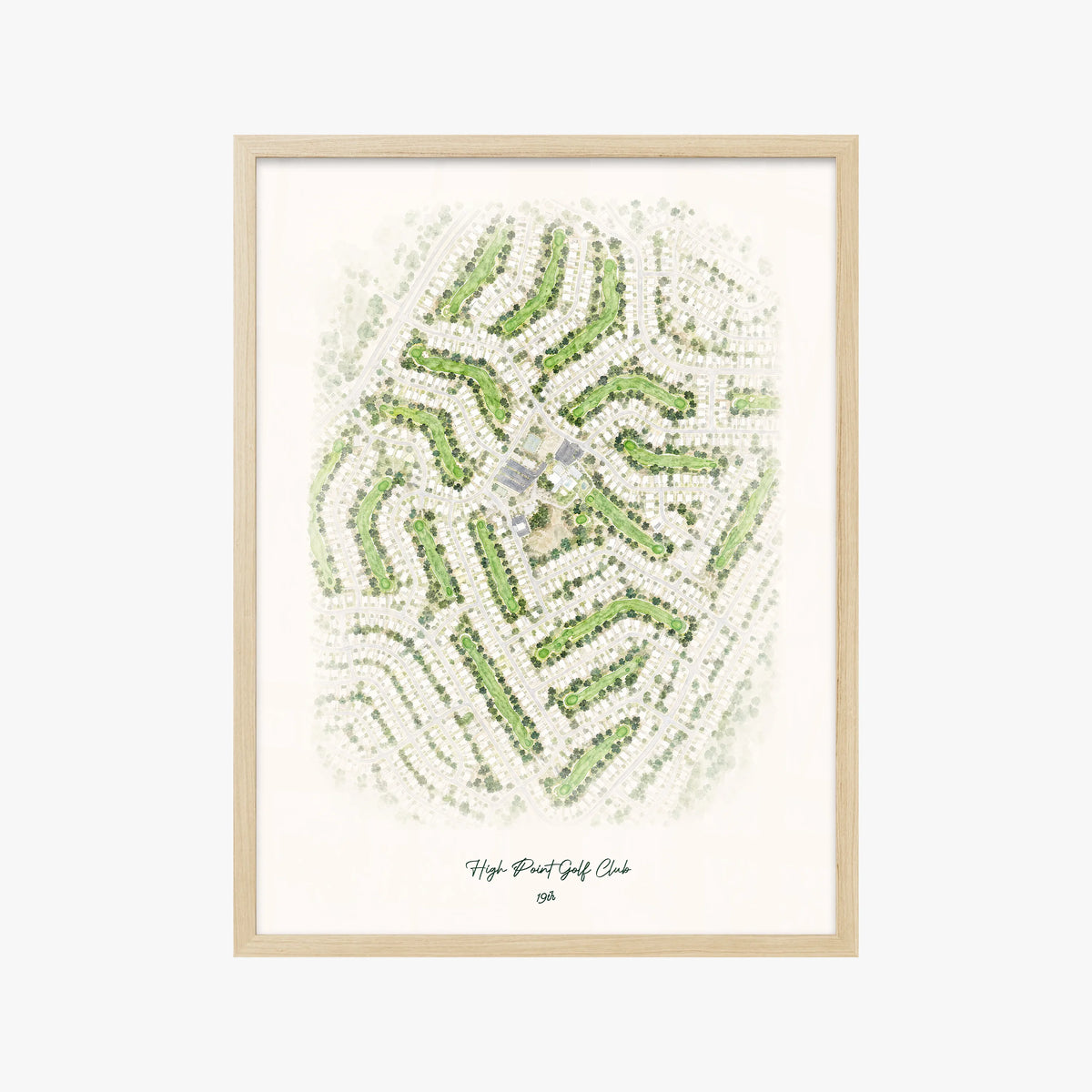 High Point Golf Club wood frame