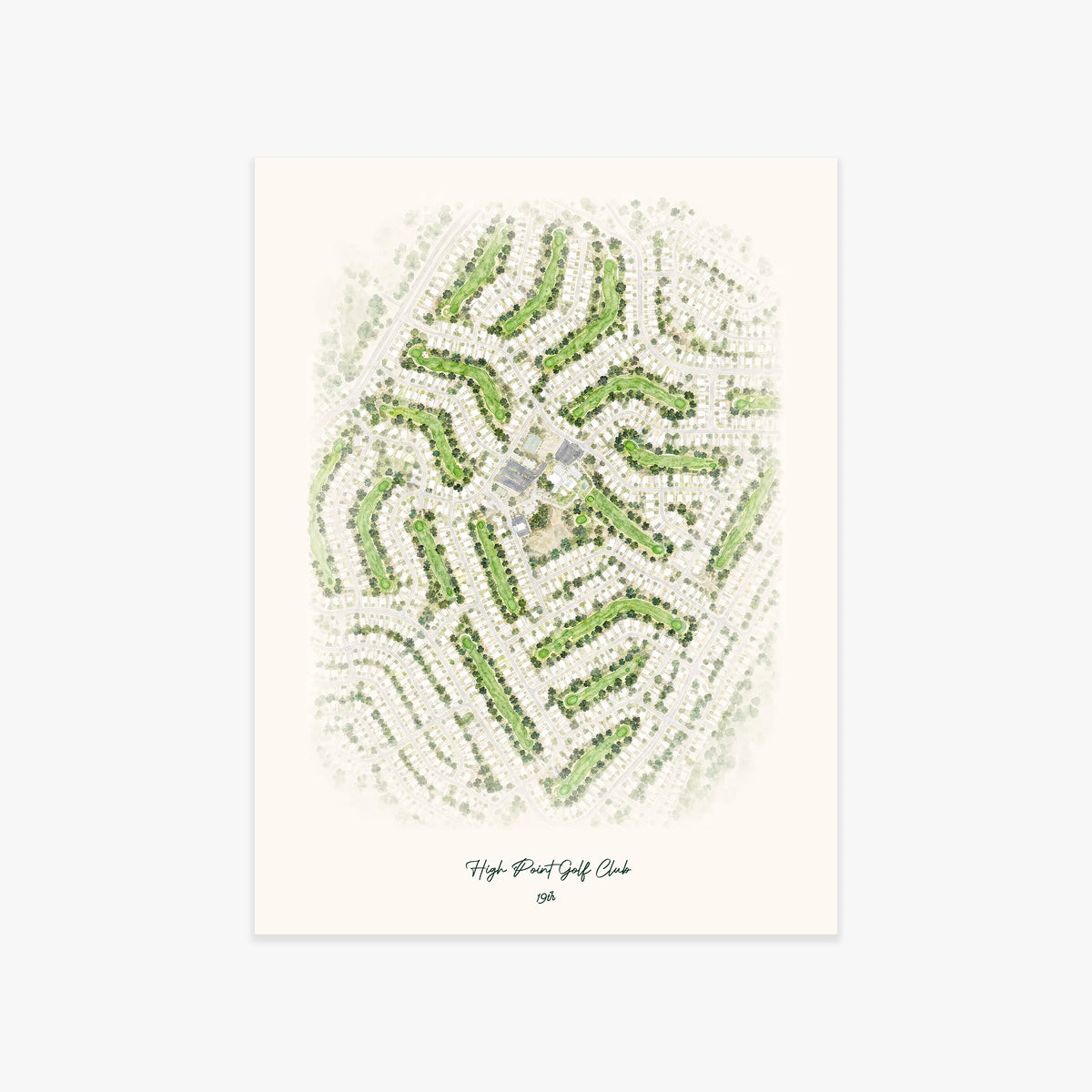 High Point Golf Club printed artwork