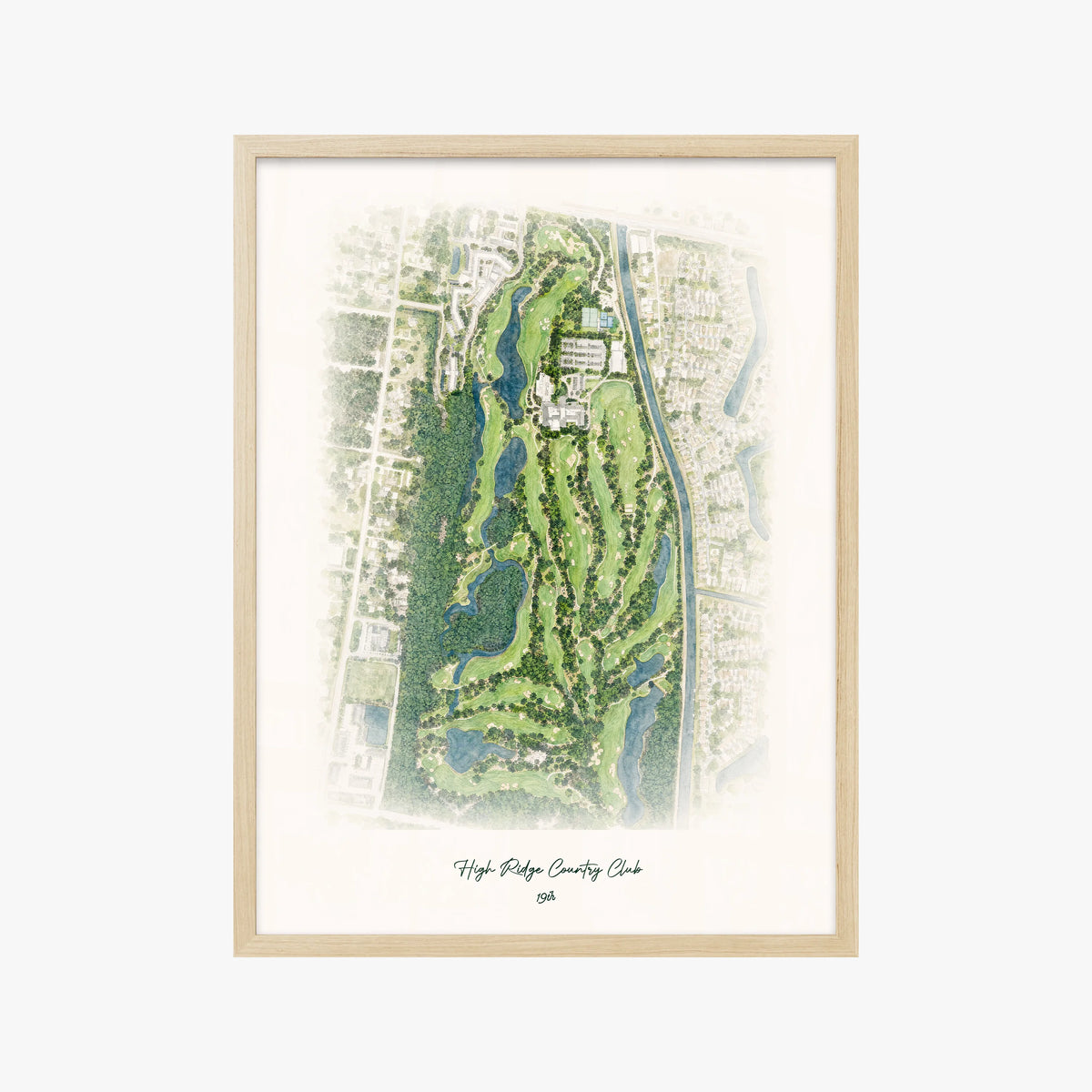 High Ridge Country Club wood frame
