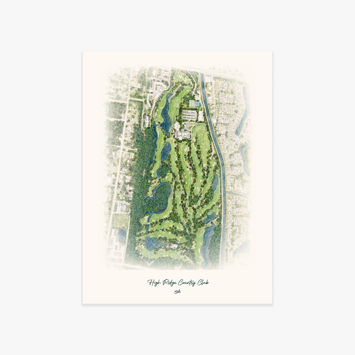 High Ridge Country Club printed artwork