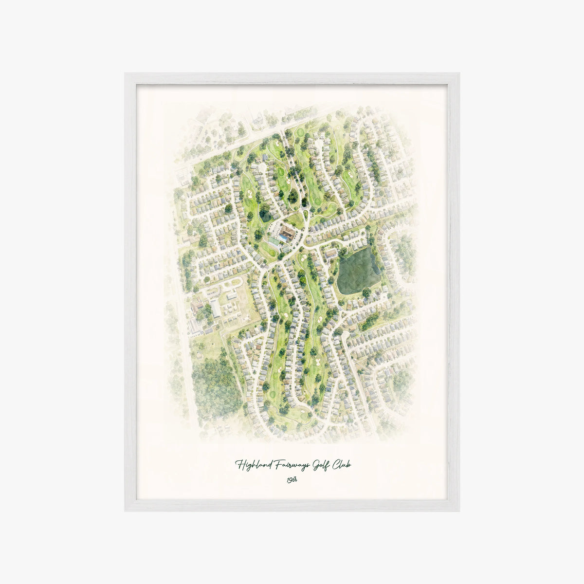 Highland Fairways Golf Club white frame
