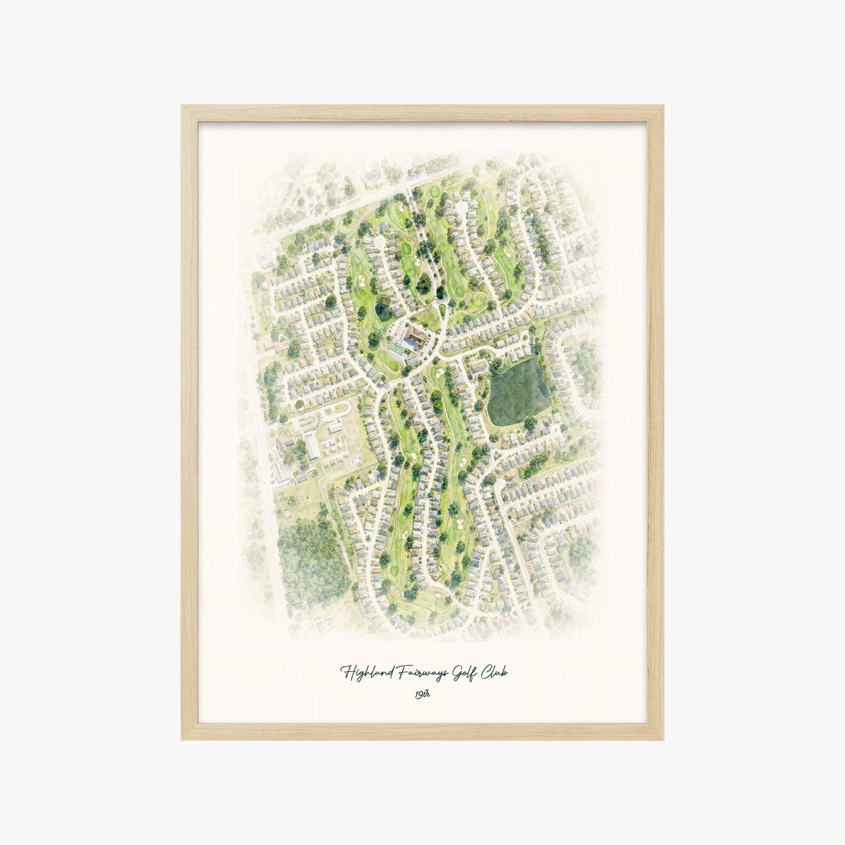 Highland Fairways Golf Club wood frame