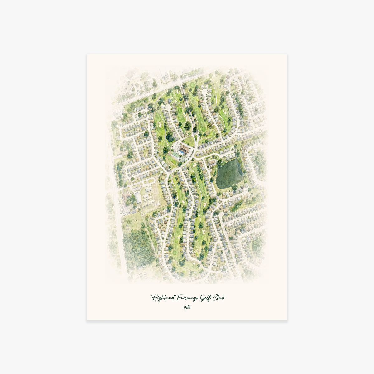 Highland Fairways Golf Club printed artwork