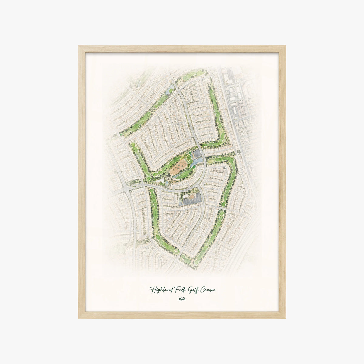 Highland Falls Golf Course wood frame