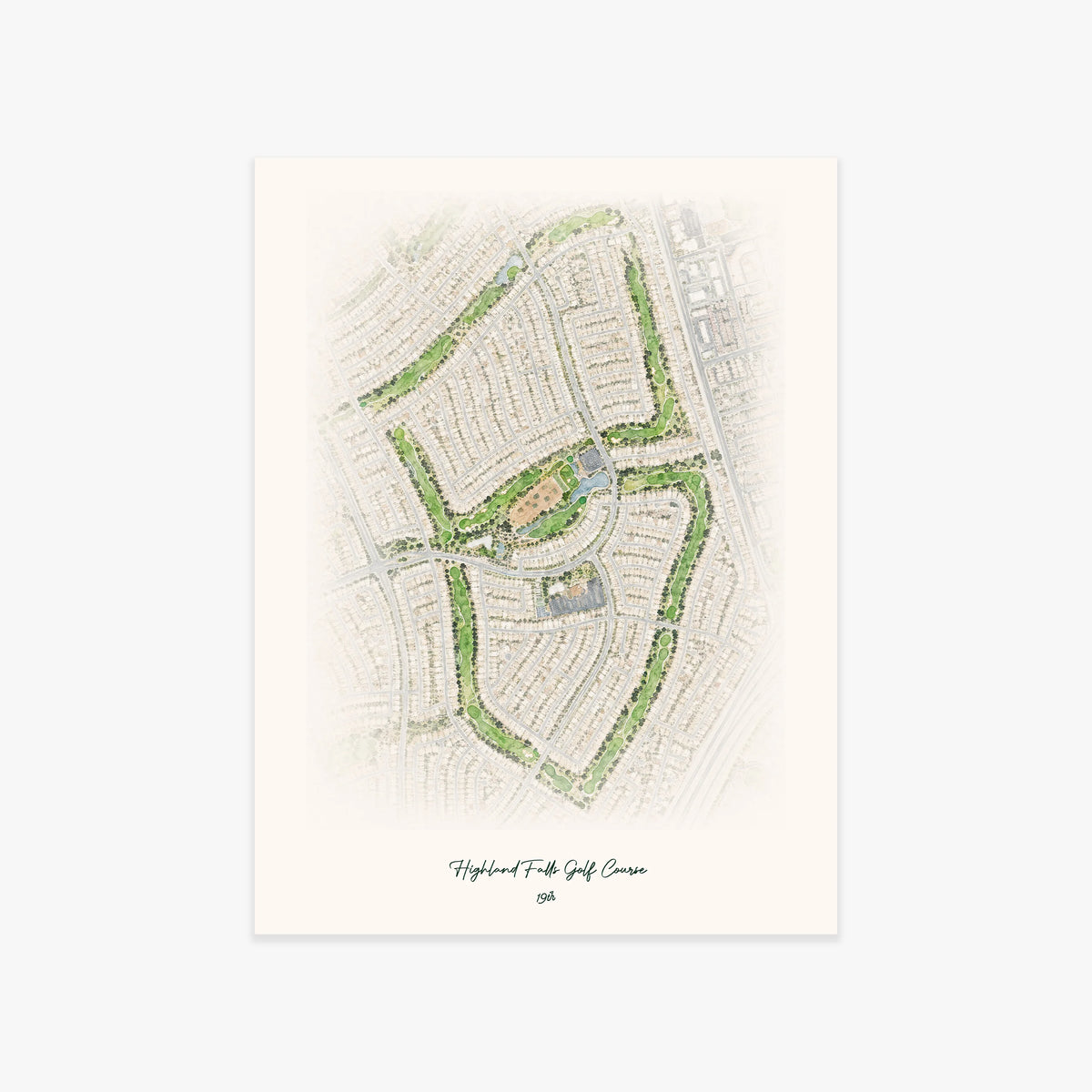 Highland Falls Golf Course printed artwork