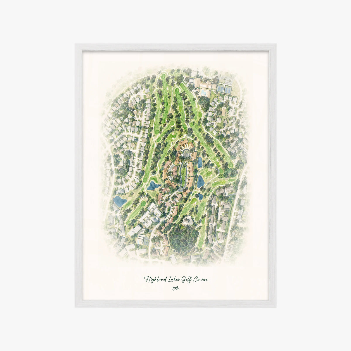 Highland Lakes Golf Course white frame