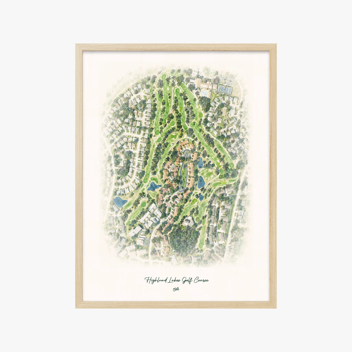 Highland Lakes Golf Course wood frame