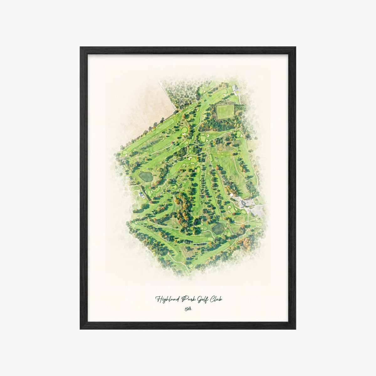 Highland Park Golf Club black frame