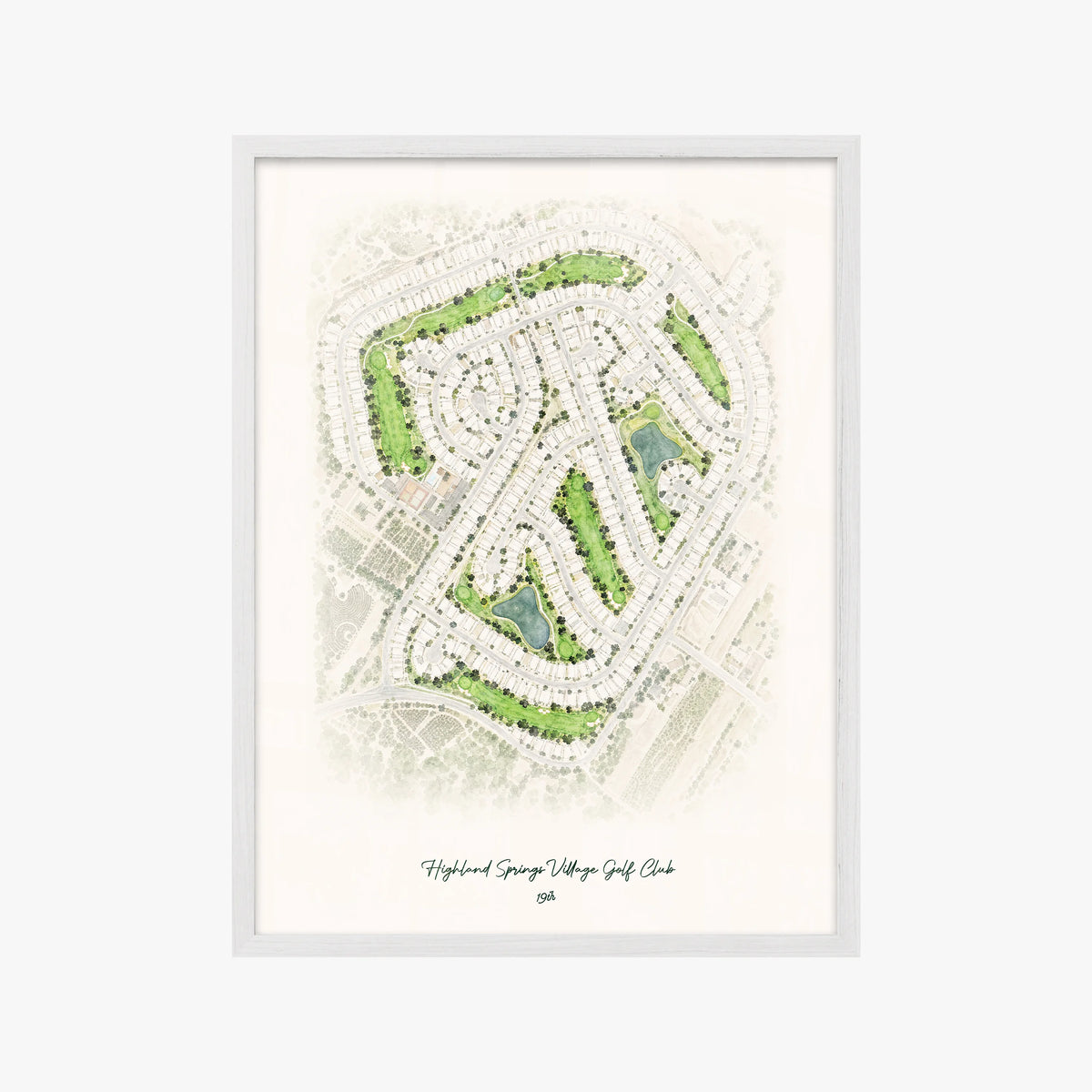 Highland Springs Village Golf Club white frame