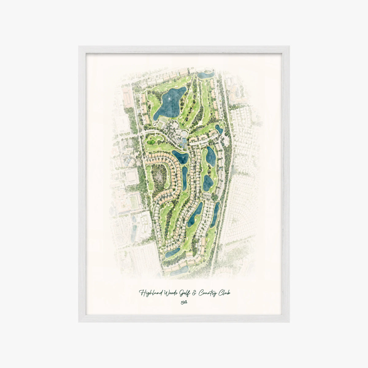 Highland Woods Golf & Country Club white frame