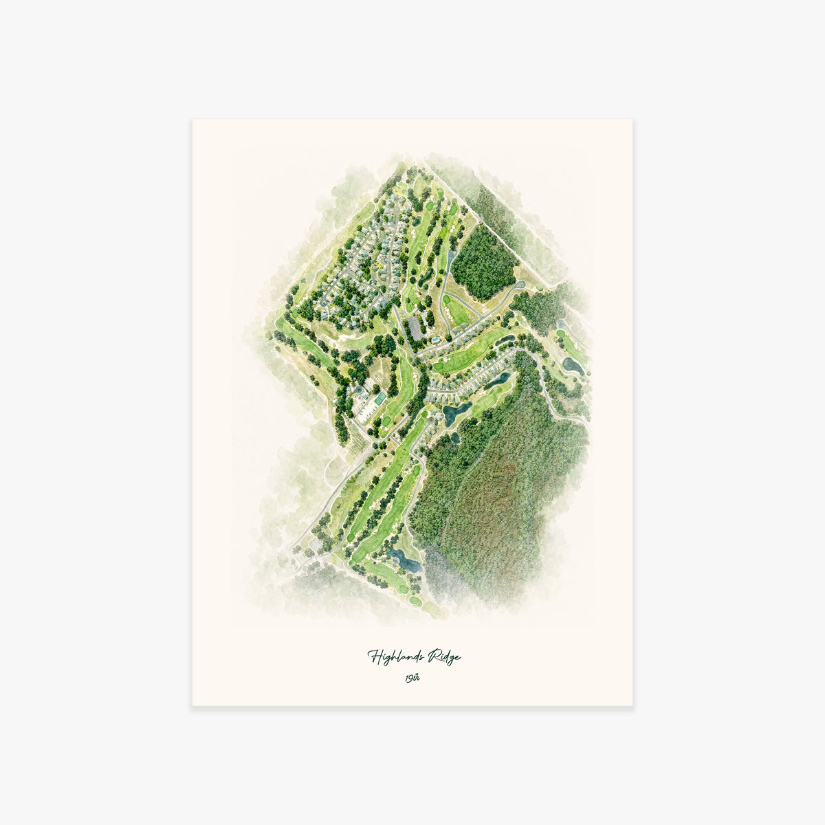 Highlands Ridge printed artwork