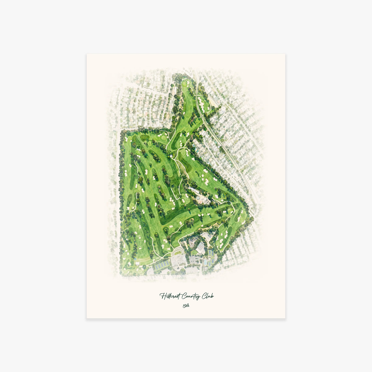 Hillcrest Country Club printed artwork
