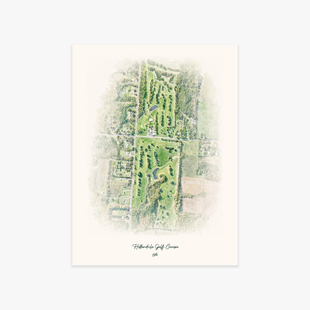 Hillendale Golf Course printed artwork