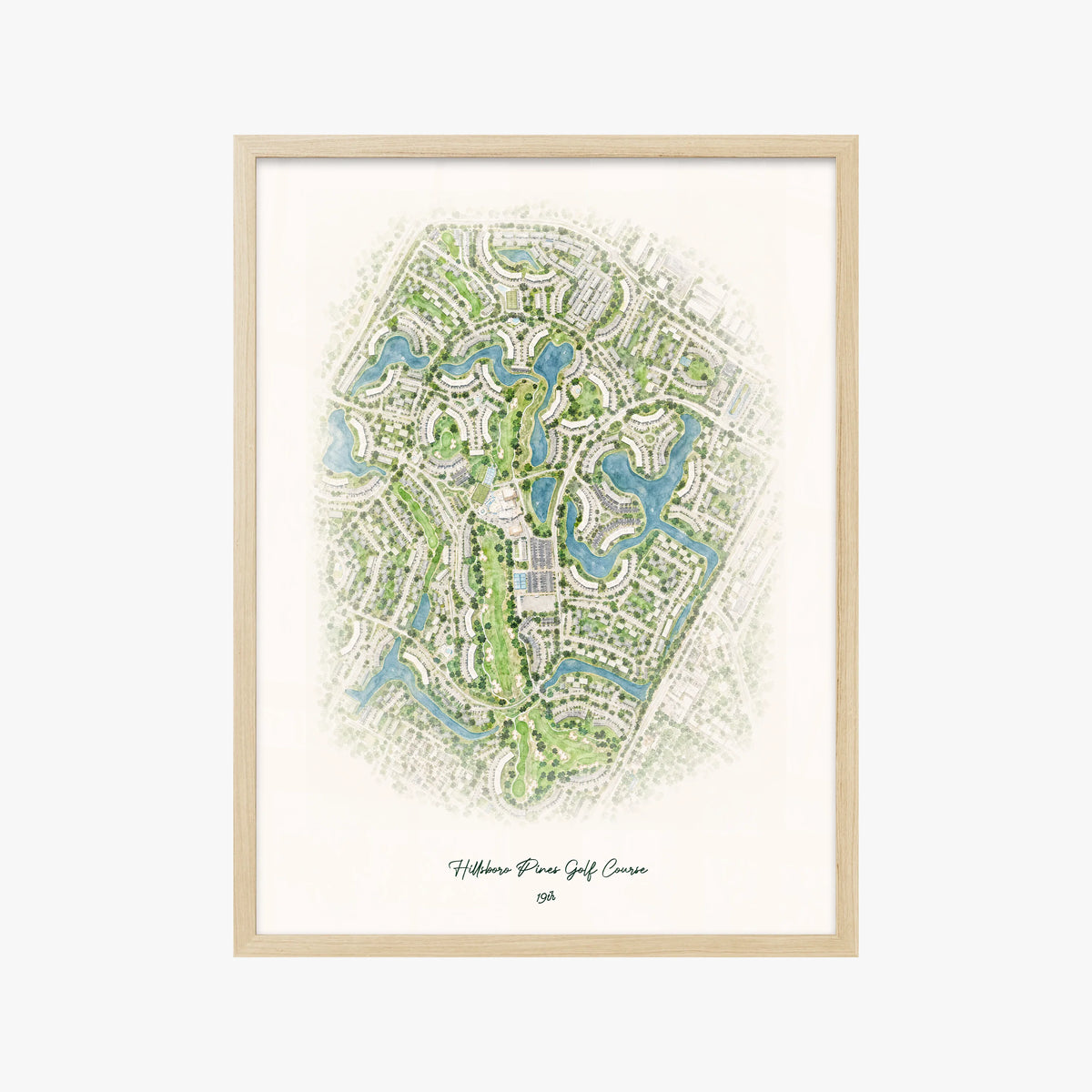 Hillsboro Pines Golf Course wood frame