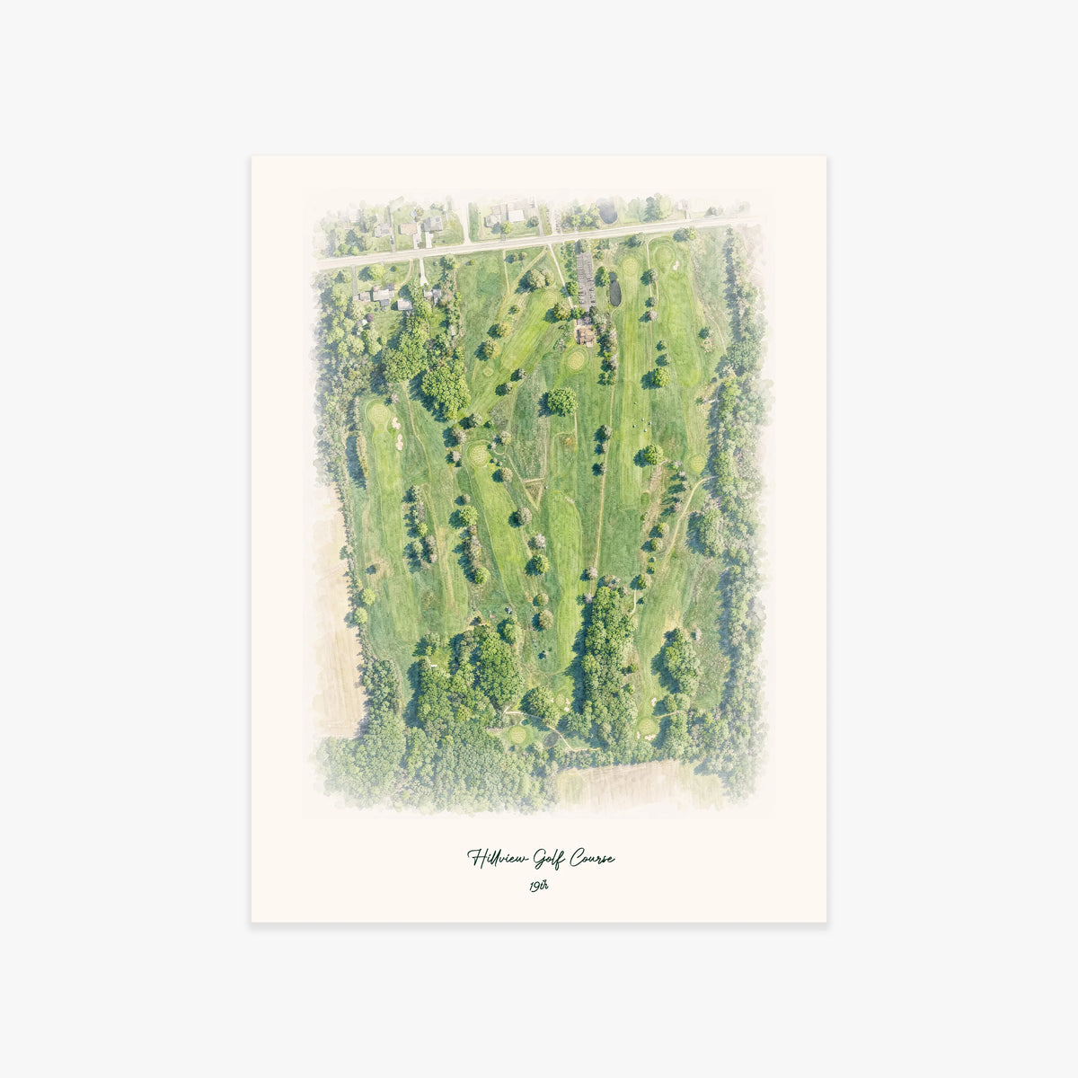 Hillview Golf Course printed artwork