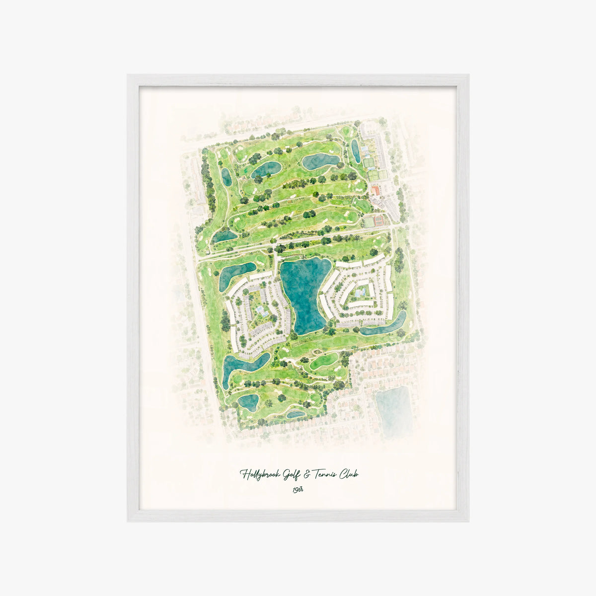 Hollybrook Golf & Tennis Club white frame